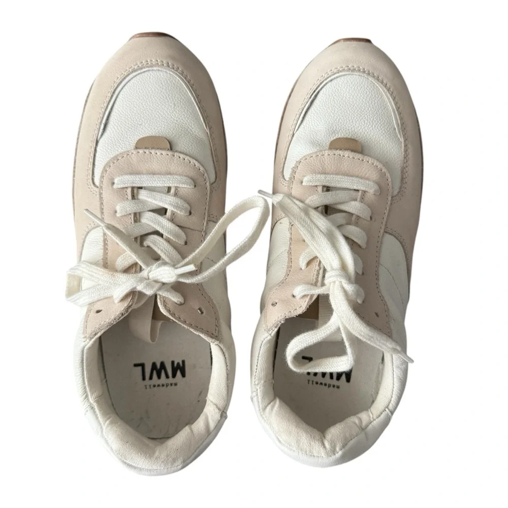 Madewell Kickoff Trainer Sneakers Women’s Size 9 Antique Cream Neutral Comfort - Picture 9 of 10